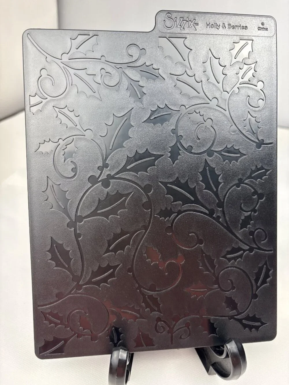 Sizzix Embossing Plate Wishes & Kisses-Holly & Berries Crafting 5